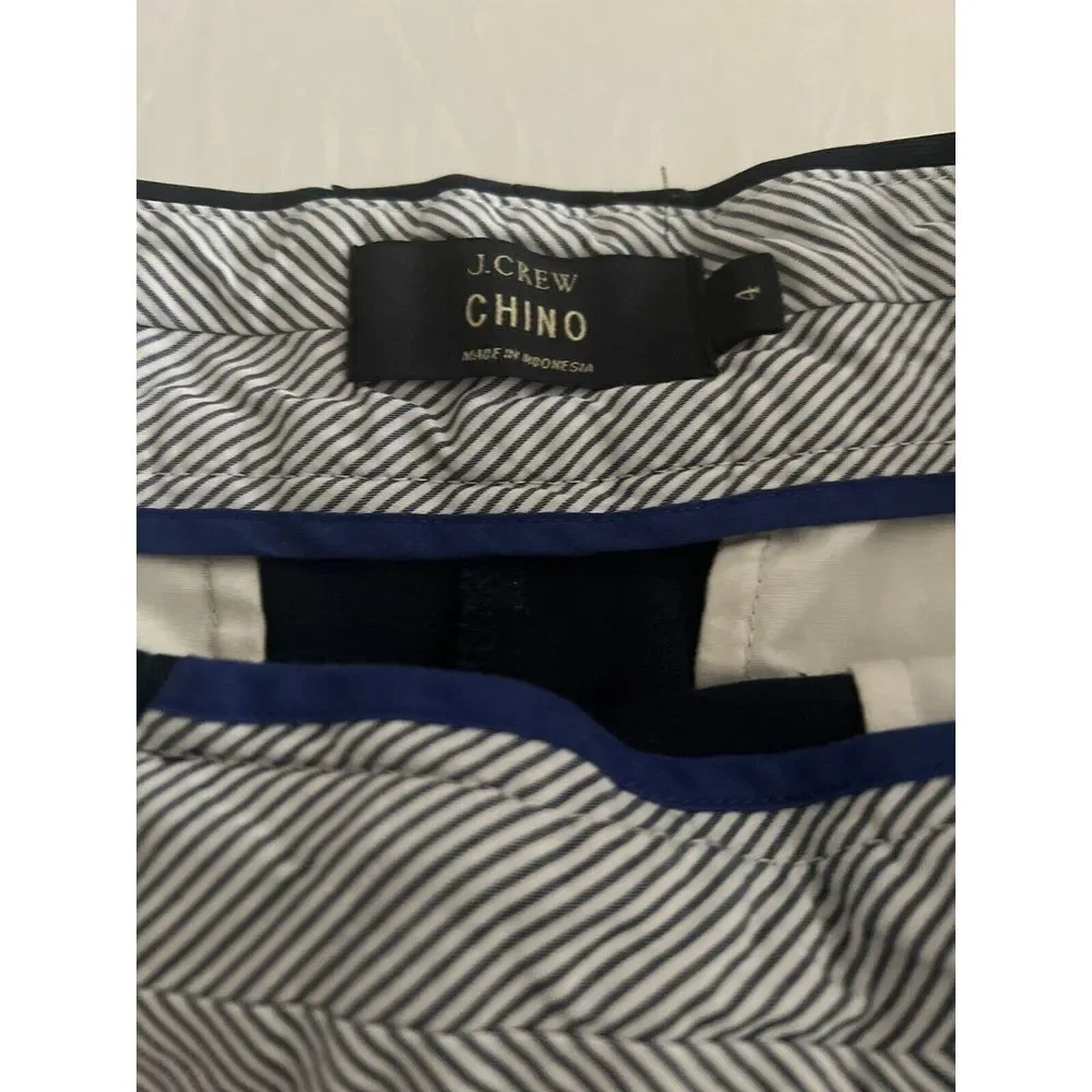 J Crew Chino Shorts Size 4 Navy Blue G2‎